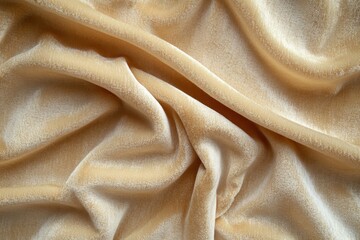 Soft Beige Plush Fabric Texture Background