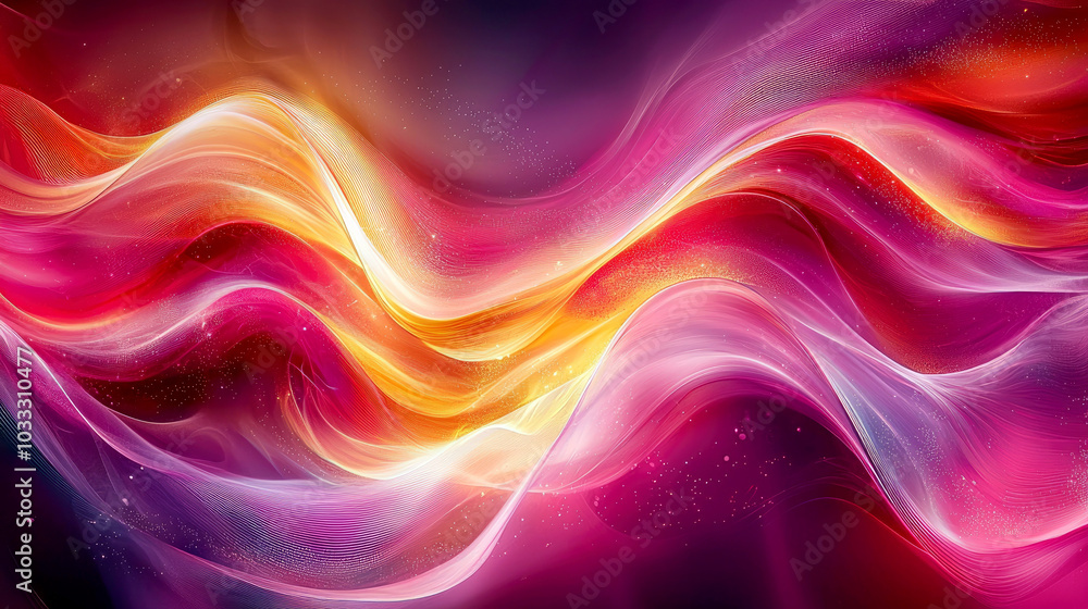 Aufkleber abstract waves of vibrant colors create a dynamic and energetic visual experience.