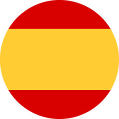 round Spain flag illustrator national of vector