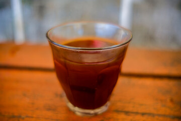 a cup of black coffee ready to drink