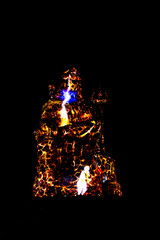 Lord Shiva as destroyer Kaal Bhairava the fierce form with dramatic laser light effect