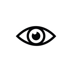 Eye icon vector isolated on white background.
