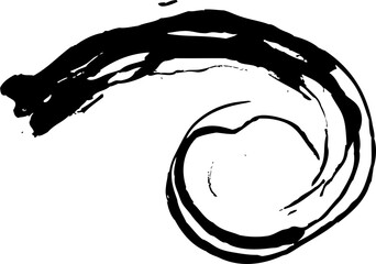 Abstract grunge brush stroke design element vector