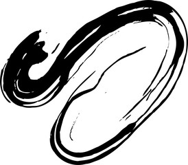 Abstract grunge brush stroke design element vector