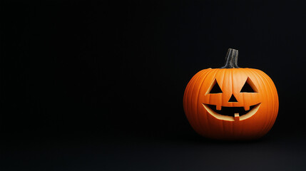 carved Halloween pumpkin isolated.