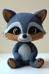Adorable Blueberry Raccoon Stuffed Animal Toy
