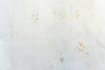 Dirty wall. Cat footprints or paw prints on white painted concrete wall. White wall texture background. Grunge and rough surface backdrop.