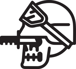 Skull icon symbol vector image illustration
