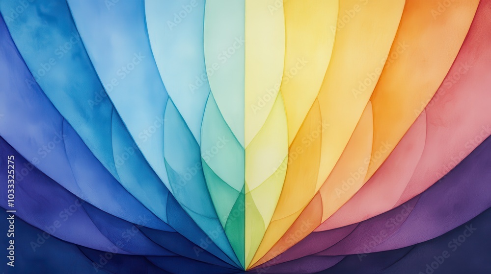 Canvas Prints Abstract Rainbow Watercolor Background.