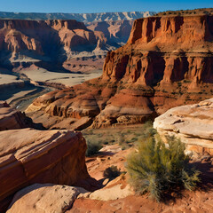 Canyon with Red Rock Formations