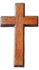 wooden christian cross the religious symbol of christianity religion icon isolated on white or transparent png