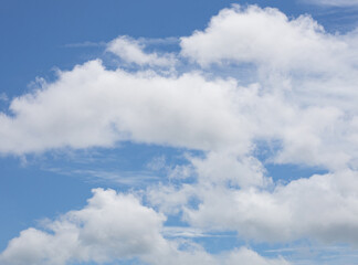 The sky was white and bright and beautiful.