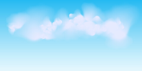 blue sky with white clouds. clear blue sky with a few clouds. Vector illustrator