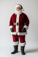 photo of santa clause standing on white background, Isolated on White Background