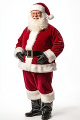 santa clause standing on white background, Isolated on White Background