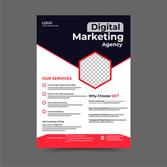 Marketing business flyer template design