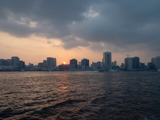 Tokyo skyscrapers in Tokyo Bay