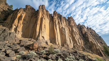 Fototapeta premium Majestic Rock Formation Under Blue Sky