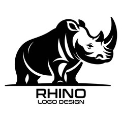 Rhinoceros Vector Logo Design