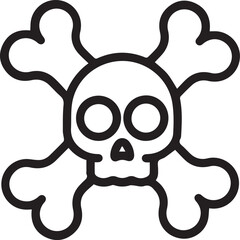 Skull icon symbol vector image illustration
