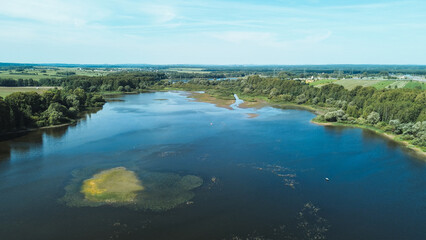 Scenic Forest and Lake Panorama