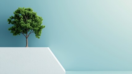 Obraz premium Investment Growth Tree: 3D Illustration with Editable Text Sections for Financial Insights and Planning