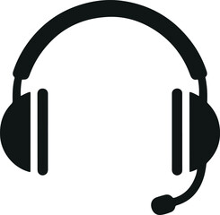 headfone black vector