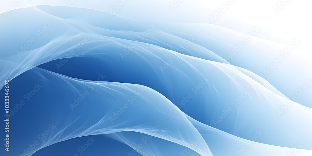 Sticker Soft abstract blue wave background modern illustration design