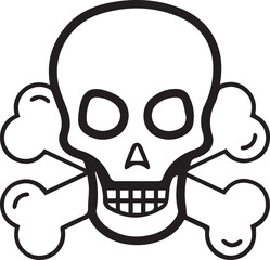Skull icon symbol vector image illustration
