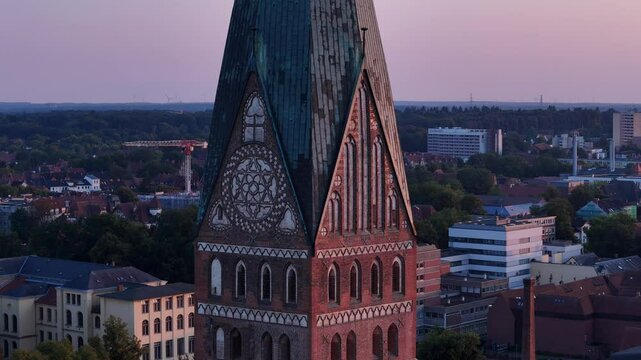 L&uuml;neburg, Germany- Church of John the Baptist and Water Tower