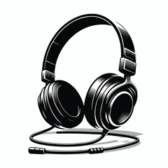headfone black vector