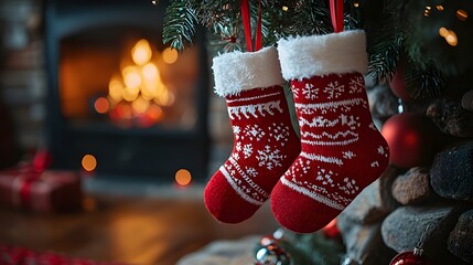 christmas stocking with gifts