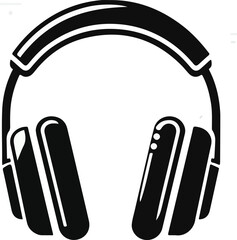headfone black vector