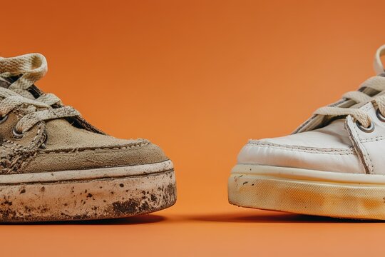 Dirty vs. clean sneakers. Which one is yours?