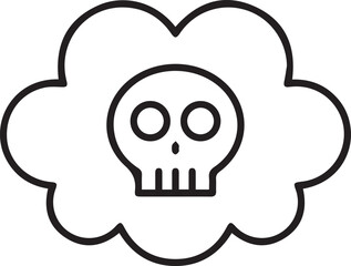 Skull icon symbol vector image illustration
