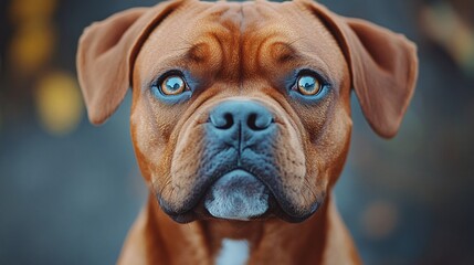 Fototapeta premium A face photography of a boxer dog