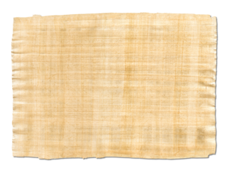 Old papyrus texture isolated on transparent background