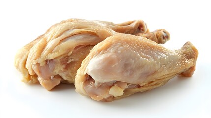 Fototapeta premium Raw chicken meat on white background. 