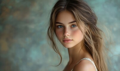 Portrait of young woman, Generative AI