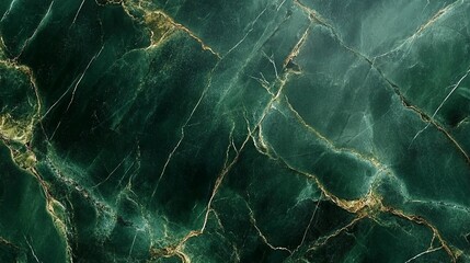 Green marble textured background with golden accents