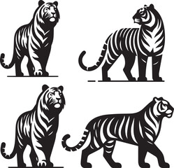 Obraz premium Tiger Silhouette Collection