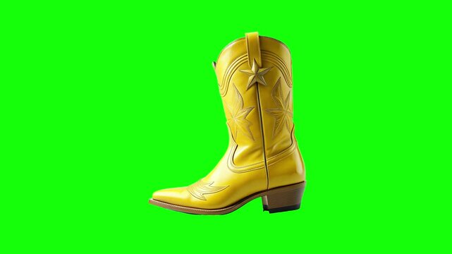 pair of boots green screen animation motion graphic with chroma key clip template 4k Background. Easy removed green screen. High resolution. Ultra High Definition, 4k video.