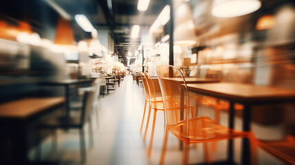 Obraz premium Blurry furniture in modern interior space creates unique atmosphere