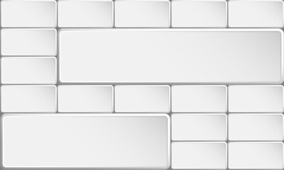 Rectangular grey colored tile buttons with rounded corners. Steel copy space for design of web pages and interface. 3D vector background