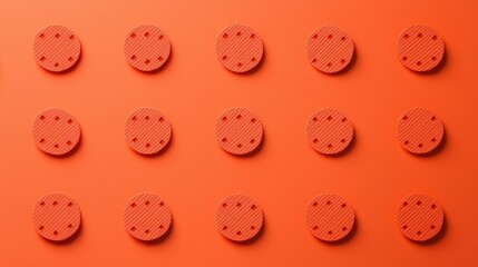 Fototapeta premium Abstract orange circles pattern background.