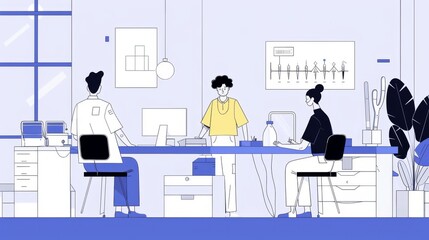 Patient and Dentist in Modern Dental Clinic