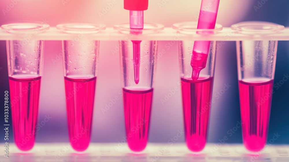 Poster automated pipette system in laboratory action