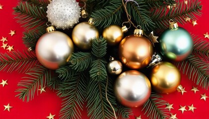 Fototapeta premium christmas tree decorations