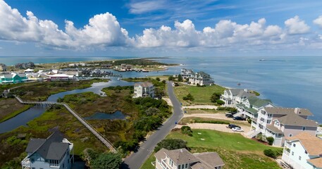 The island town of Hatteras in the Outer banks, North Carolina, United States.