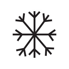 Snowflake UI icon, winter simple line user interface vector symbol